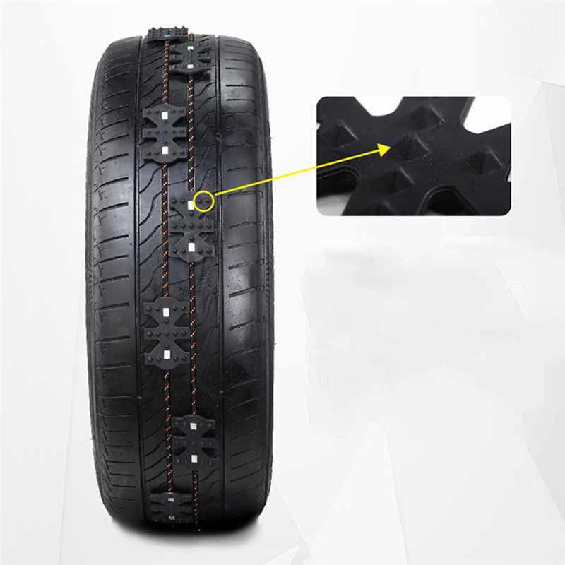 2PCS Winter Non-slip Universal Black Wearproof Wheel Tire Anti-skid Emergency Chain for Car Truck SUV MPV Auto Car Accessories