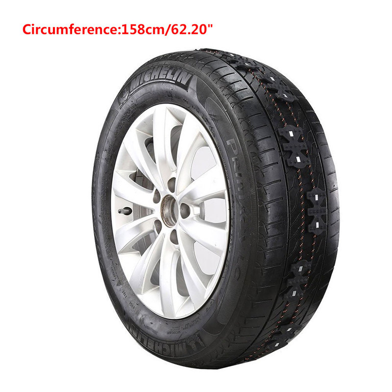 2PCS Winter Non-slip Universal Black Wearproof Wheel Tire Anti-skid Emergency Chain for Car Truck SUV MPV Auto Car Accessories