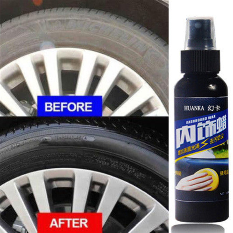 1PCS 50/120ml Multifunctional Waxing Car Interior Cleaning Tool Tire-wheel dedicated Refurbishing agent cleaner Car Accessories