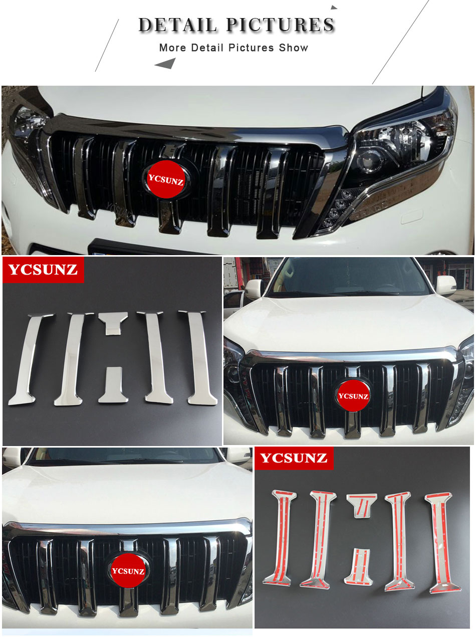 Chrome Racing Grille Cover Toyota Land Cruiser Prado 150 Chrome Racing Grille Cover Toyota Land Cruiser Prado 150