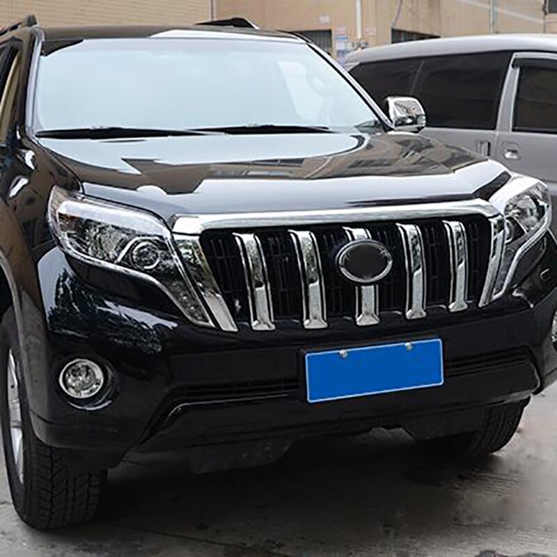 For Toyota Land Cruiser 150 Prado LC150 FJ150 2014 2015 2016 2017 Front Grille Trims Bumper Protector Chrome Car Styling For Toyota Land Cruiser 150 Prado LC150 FJ150 2014 2015 2016 2017 Front Grille Trims Bumper Protector Chrome Car Styling