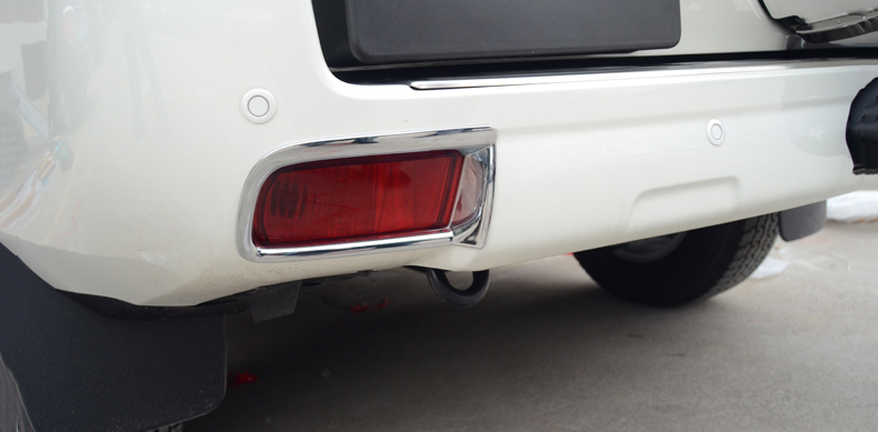 ABS Chrome For Toyota Land Cruiser Prado FJ150 FJ 150 2010 -2017 Rear Fog Light Lamp Cover Trim Frame Decorative Accessory 2pcs