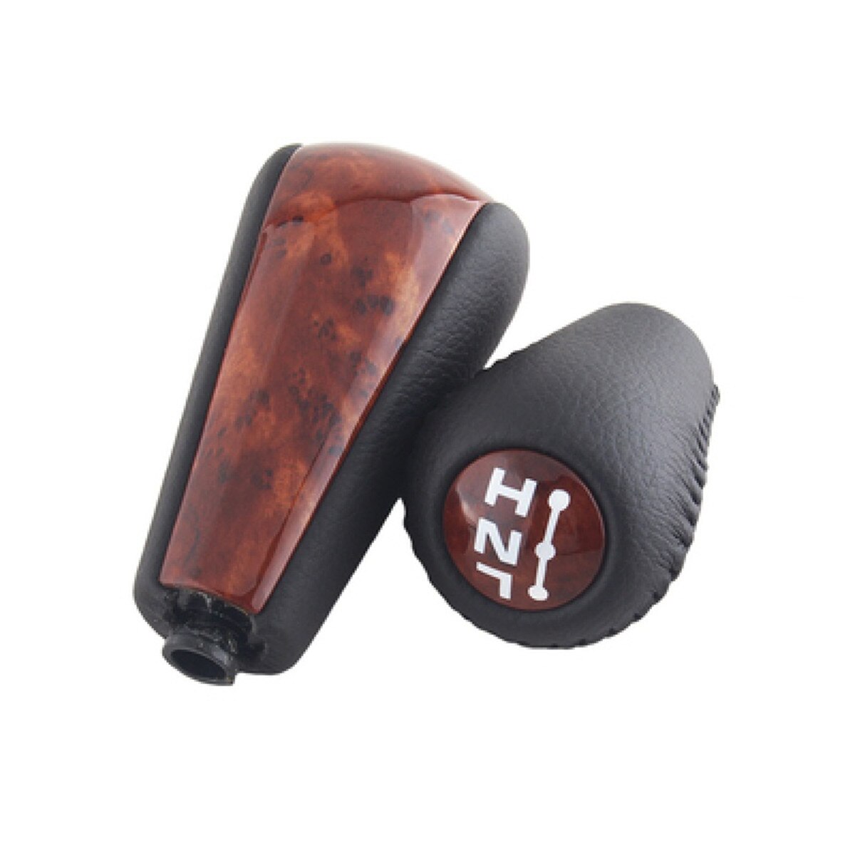For Toyota Prado 120 2003 2004 2005 2006 2007 2008 2009 Replacement of Genuine Leather Peachwood and Black Gear Head Accessories