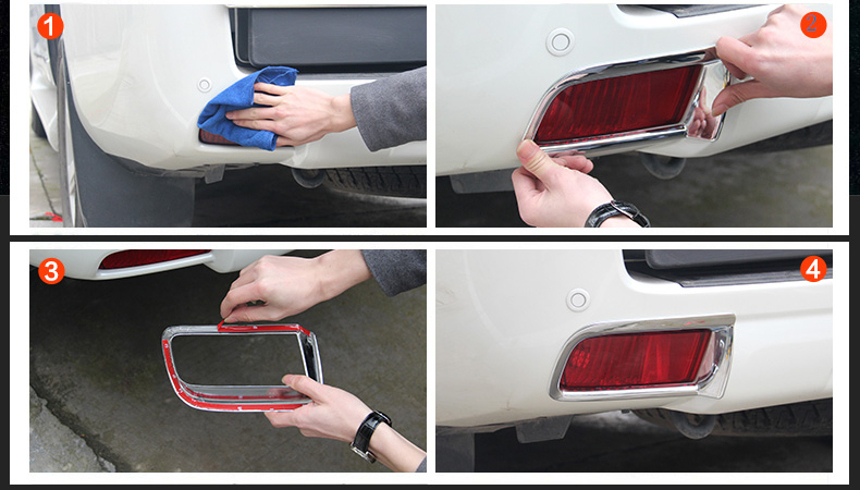 Accessories For Toyota Land Cruiser 150 Prado LC150 FJ150 2010-2013 Front Rear Fog Lamp Cover Light Trim Chrome Car-Styling Accessories For Toyota Land Cruiser 150 Prado LC150 FJ150 2010-2013 Front Rear Fog Lamp Cover Light Trim Chrome Car-Styling