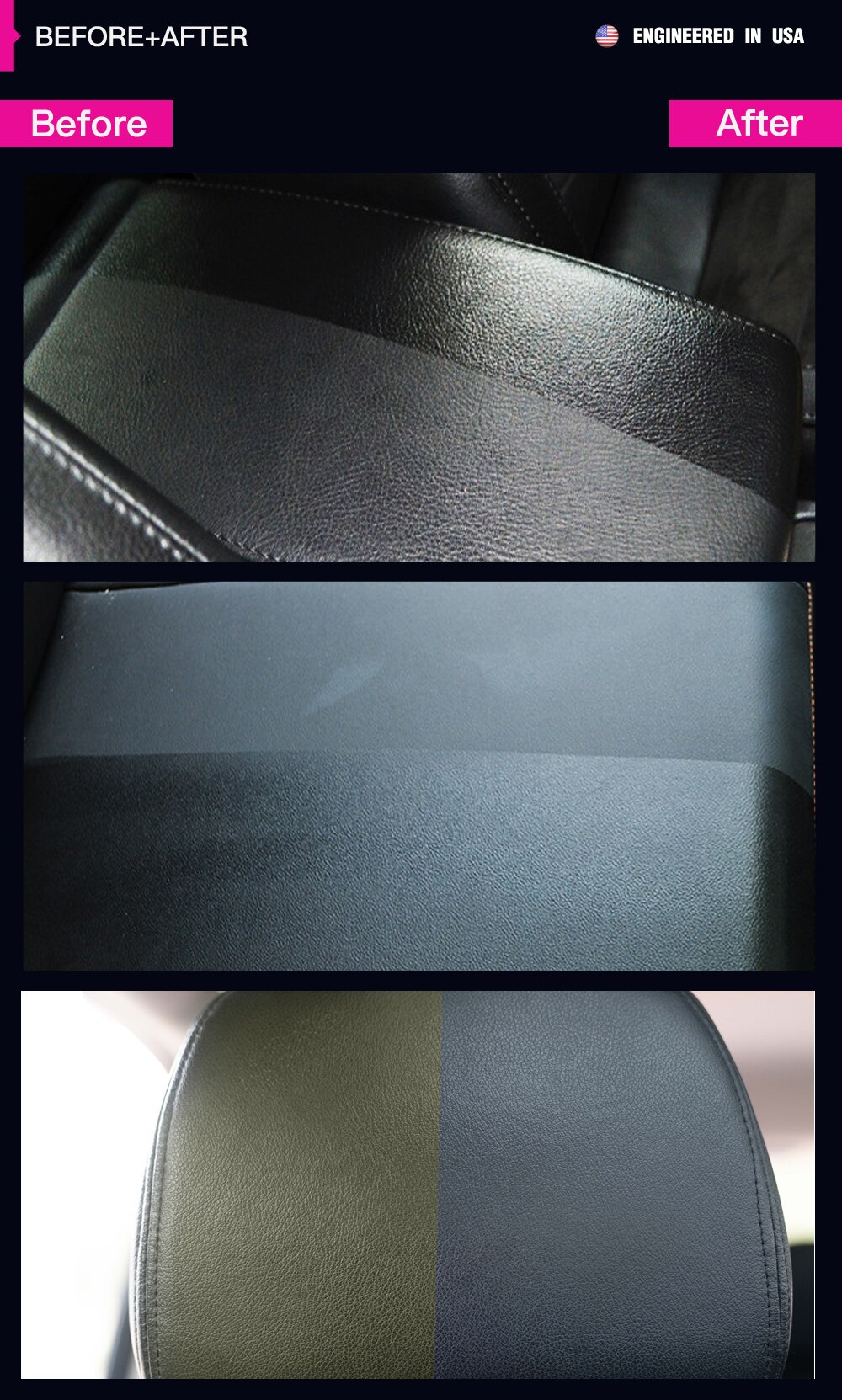 295ml Car Leather Protects Protectant Shines Plastic Rubber Vinyl Care Restores Interior Seats Cleaner 10.41 OZ
