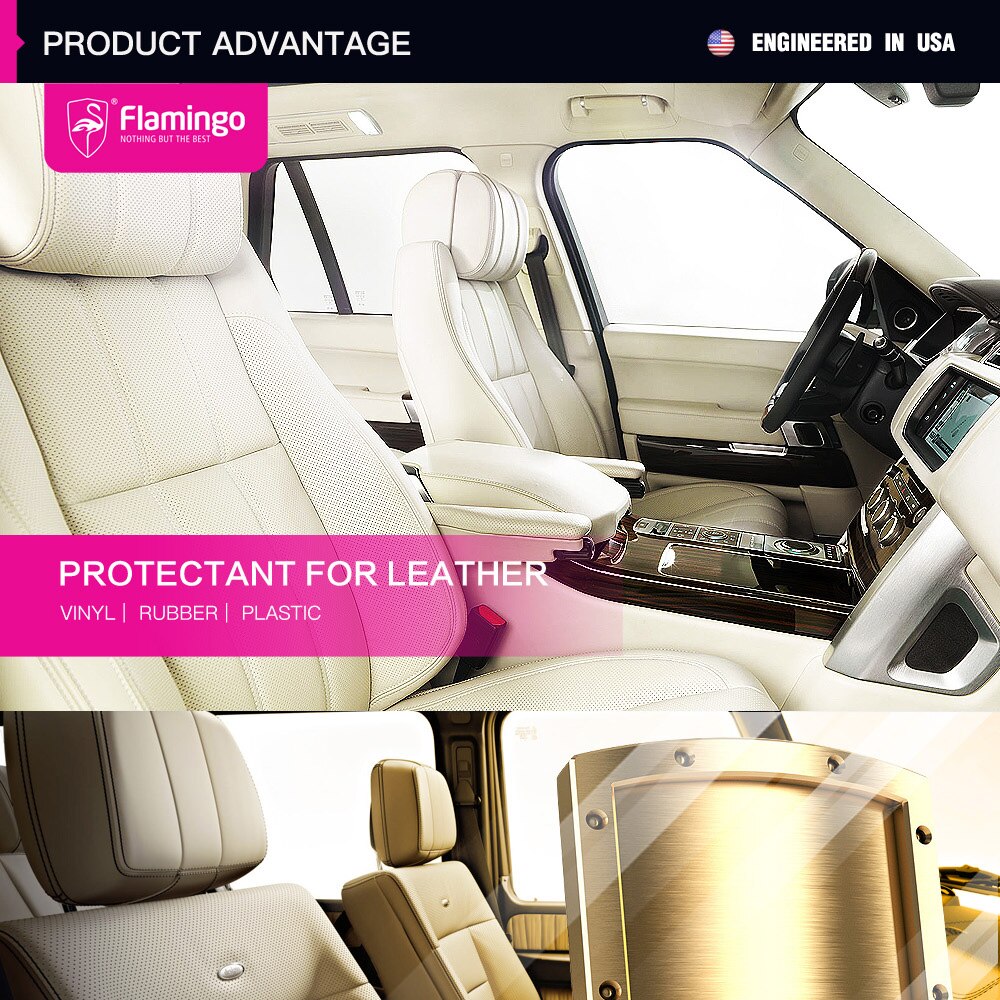 295ml Car Leather Protects Protectant Shines Plastic Rubber Vinyl Care Restores Interior Seats Cleaner 10.41 OZ