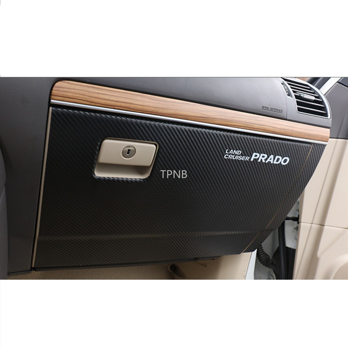 Carbon Fiber Compartment Kick Pad for Toyota Land Cruiser Prado