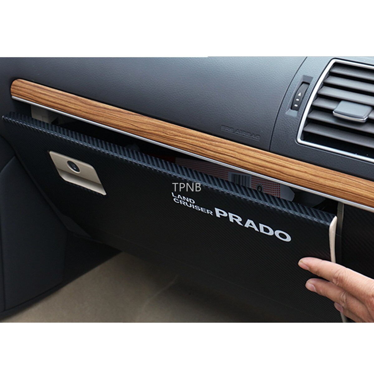 Carbon Fiber Compartment Kick Pad for Toyota Land Cruiser Prado