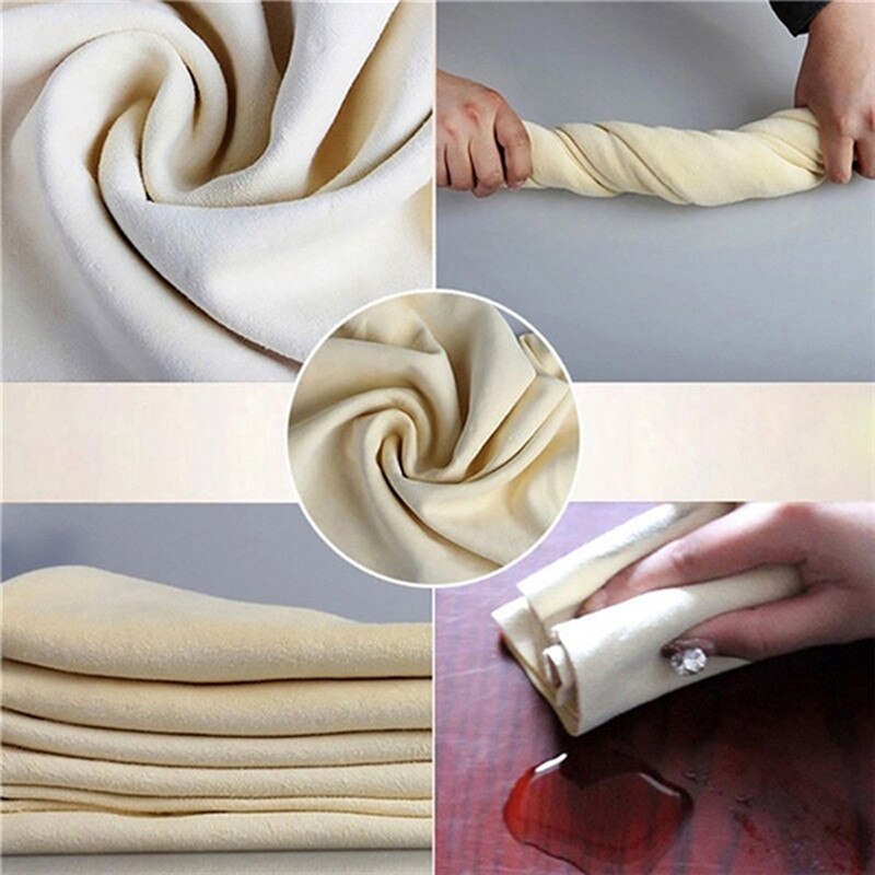 Natural Chamois Leather Car Cleaning Cloth Genuine Leather