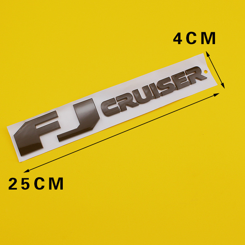 Car styling 25*4cm ABS plastic FJ CRUISER Emblem SUV Rear Trunk Badge Side Logos Cars body Stickers