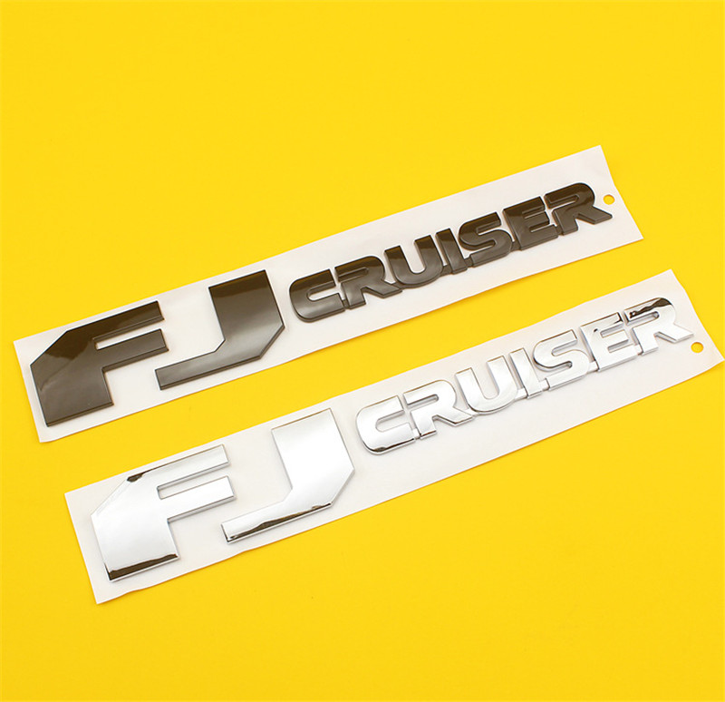 Car styling 25*4cm ABS plastic FJ CRUISER Emblem SUV Rear Trunk Badge Side Logos Cars body Stickers