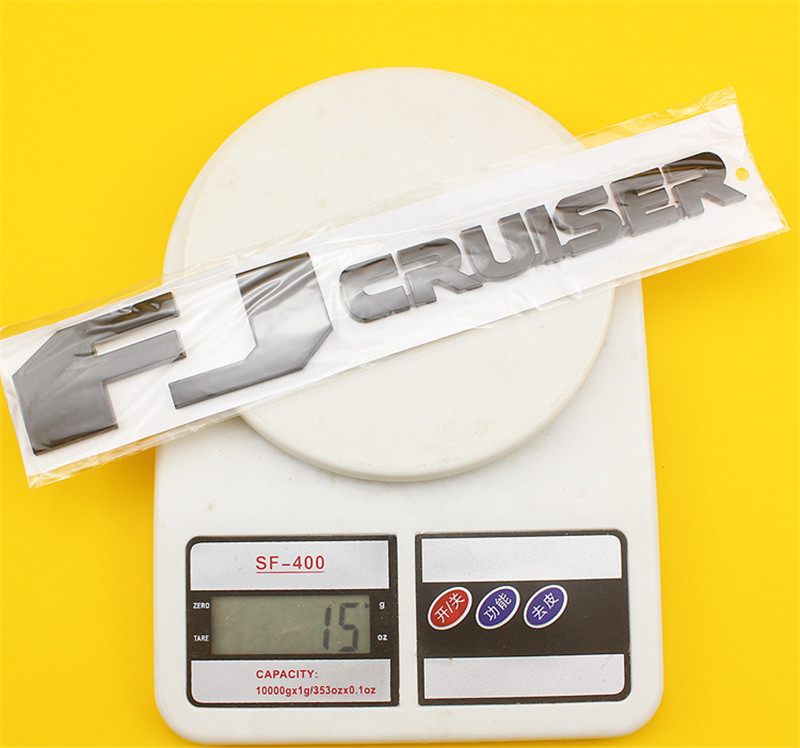 Car styling 25*4cm ABS plastic FJ CRUISER Emblem SUV Rear Trunk Badge Side Logos Cars body Stickers