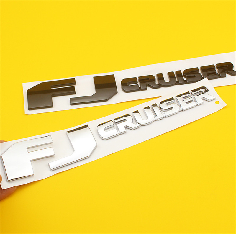 Car styling 25*4cm ABS plastic FJ CRUISER Emblem SUV Rear Trunk Badge Side Logos Cars body Stickers