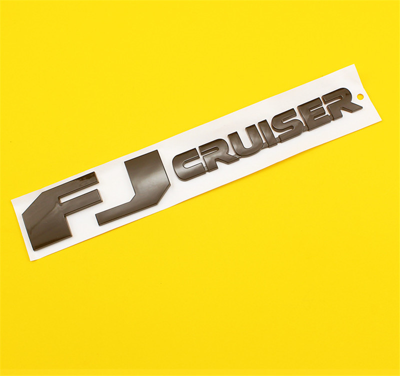 Car styling 25*4cm ABS plastic FJ CRUISER Emblem SUV Rear Trunk Badge Side Logos Cars body Stickers