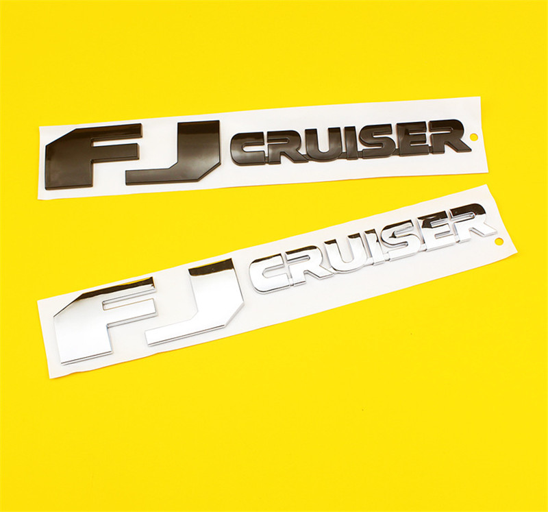 Car styling 25*4cm ABS plastic FJ CRUISER Emblem SUV Rear Trunk Badge Side Logos Cars body Stickers