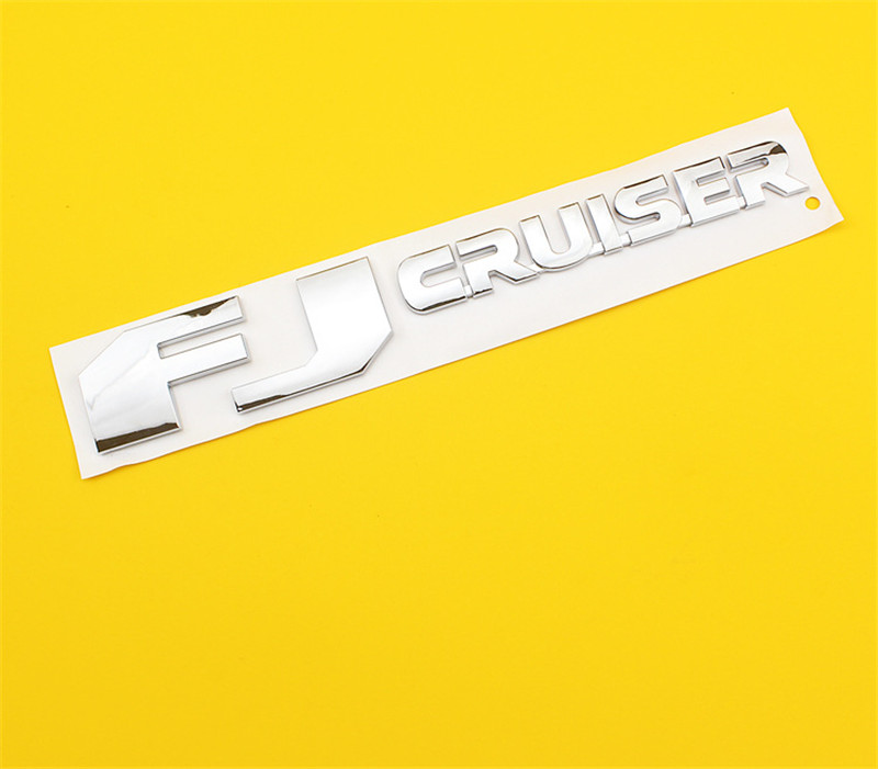 Car styling 25*4cm ABS plastic FJ CRUISER Emblem SUV Rear Trunk Badge Side Logos Cars body Stickers
