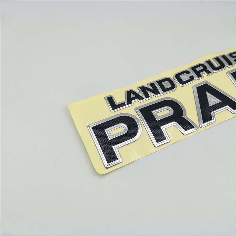 For Toyota Land Cruiser Prado Tail Emblem Car 3D Badge Sticker Rear Trunk Letter Logo Decal