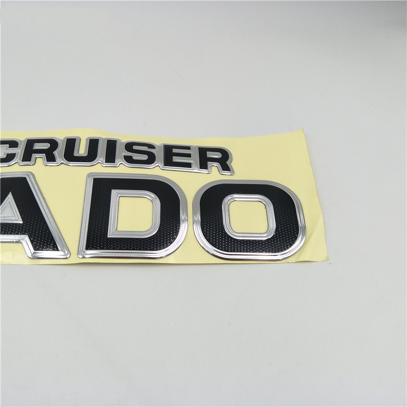 For Toyota Land Cruiser Prado Tail Emblem Car 3D Badge Sticker Rear Trunk Letter Logo Decal