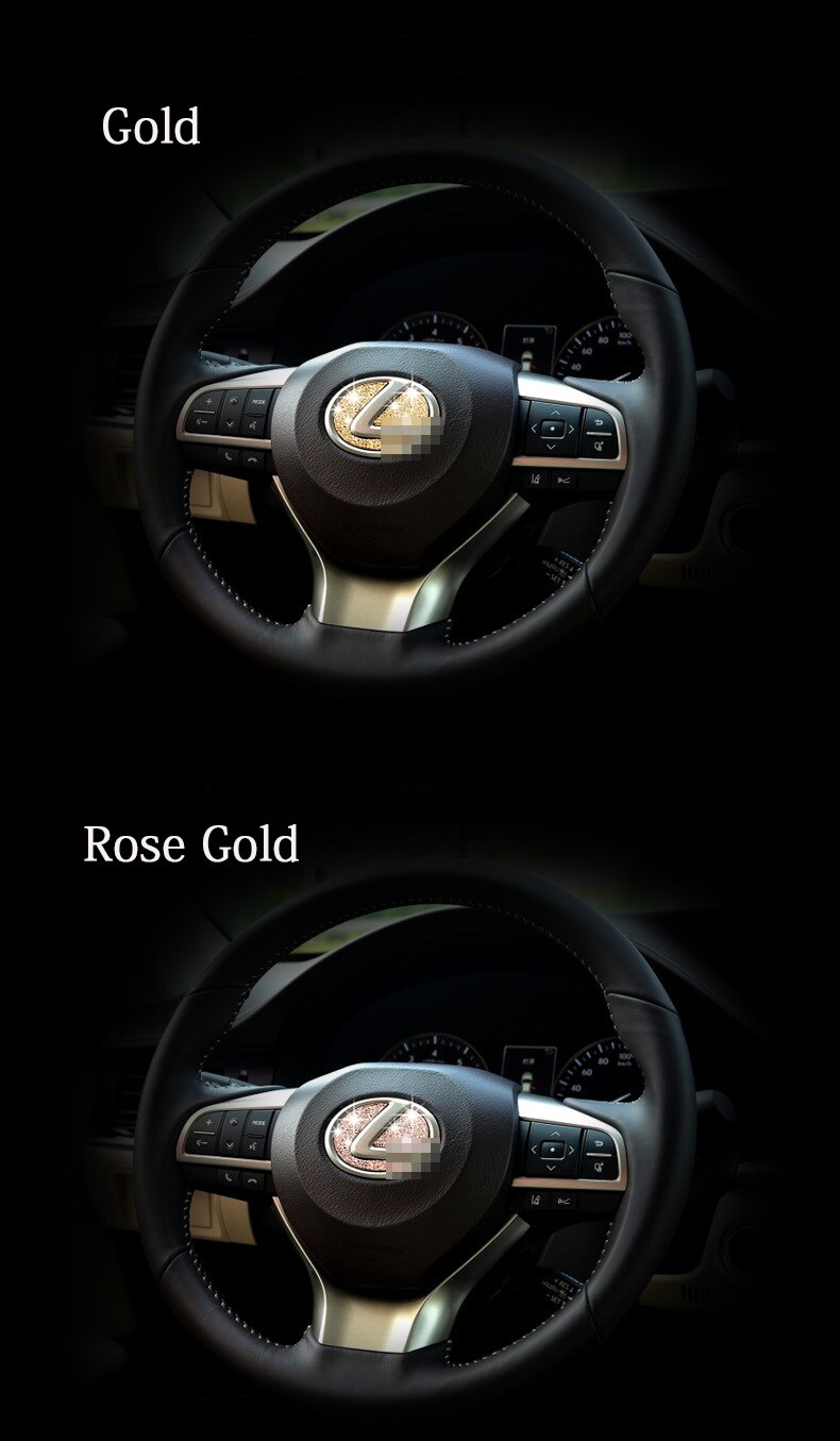 Car styling Accessories for Lexus es es200 es300 nx nx200 Car steering wheel logo Emblem Zinc alloy diamond decoration stickers Car styling Accessories for Lexus es es200 es300 nx nx200 Car steering wheel logo Emblem Zinc alloy diamond decoration stickers