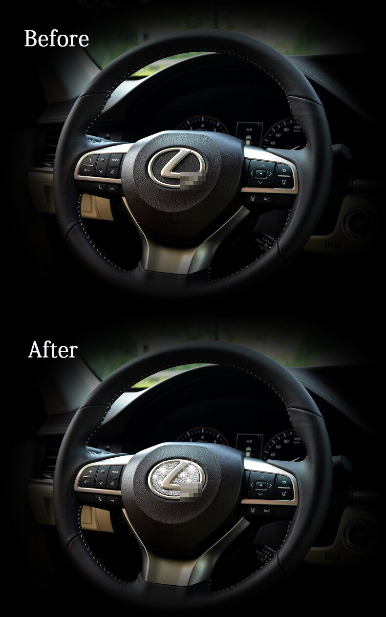 Car styling Accessories for Lexus es es200 es300 nx nx200 Car steering wheel logo Emblem Zinc alloy diamond decoration stickers Car styling Accessories for Lexus es es200 es300 nx nx200 Car steering wheel logo Emblem Zinc alloy diamond decoration stickers