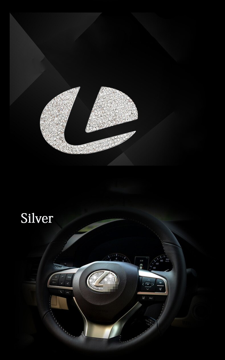 Car styling Accessories for Lexus es es200 es300 nx nx200 Car steering wheel logo Emblem Zinc alloy diamond decoration stickers Car styling Accessories for Lexus es es200 es300 nx nx200 Car steering wheel logo Emblem Zinc alloy diamond decoration stickers