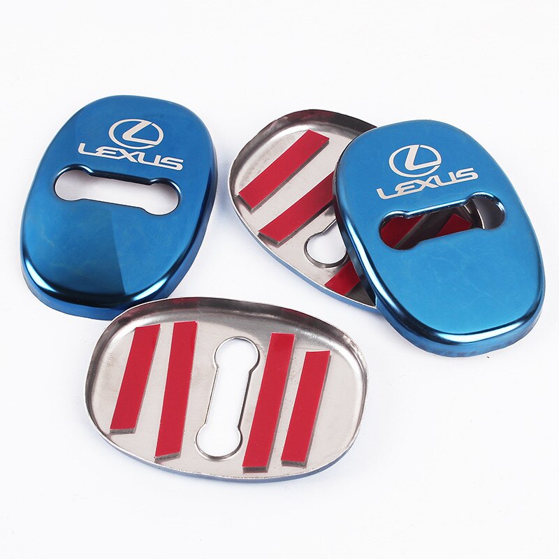 Door Lock Pin Stainless Steel Protection Cover For Lexus ToyoHub