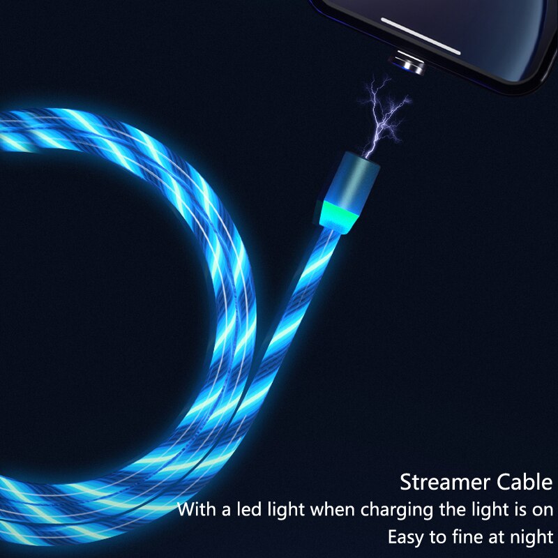 Car Phone Charging Flow Luminous Lighting Magnetic USB Cable For KIA Rio Ceed Sportage Mazda 3 6 Cx-5 Peugeot 206 307 308 207 Car Phone Charging Flow Luminous Lighting Magnetic USB Cable For KIA Rio Ceed Sportage Mazda 3 6 Cx-5 Peugeot 206 307 308 207