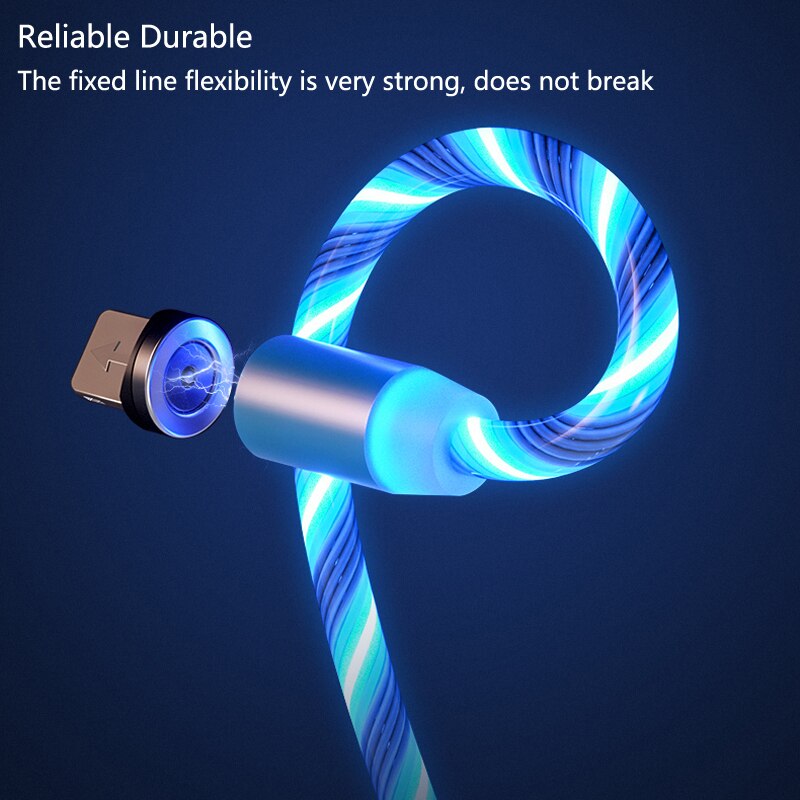 Car Phone Charging Flow Luminous Lighting Magnetic USB Cable For KIA Rio Ceed Sportage Mazda 3 6 Cx-5 Peugeot 206 307 308 207 Car Phone Charging Flow Luminous Lighting Magnetic USB Cable For KIA Rio Ceed Sportage Mazda 3 6 Cx-5 Peugeot 206 307 308 207